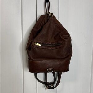Vintage Concepts Brown Leather Backpack - made in Canada